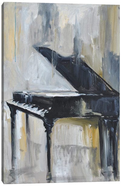 Piano Gold Canvas Art Print - Allayn Stevens