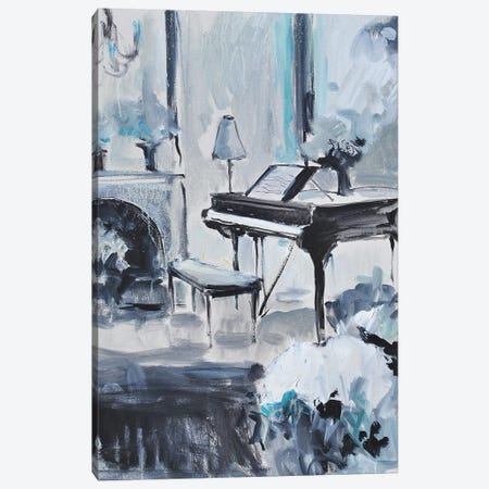 Piano In Blue III Canvas Print #AYN96} by Allayn Stevens Canvas Art