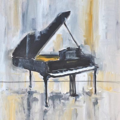 Piano In Gold II by Allayn Stevens canvas print