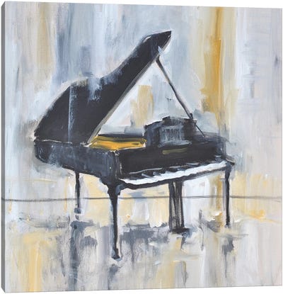 Piano In Gold II Canvas Art Print