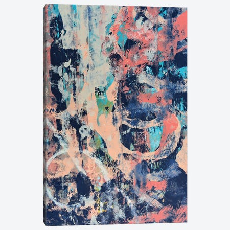 Bright Melody: An Abstract Painting In Pinks And Blues Canvas Print #AYS17} by Alyssa Hamilton Canvas Art Print