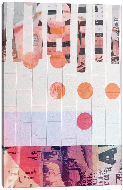 Can't Get Enough: A Digital Collage In Pinks And Oranges Canvas Art Print - Alyssa Hamilton