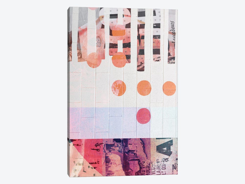 Can't Get Enough: A Digital Collage In Pinks And Oranges by Alyssa Hamilton 1-piece Canvas Artwork