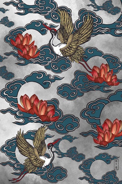 Animal Patterns: Longevity Blue by Anthony Van Lam