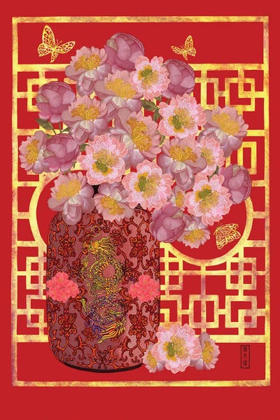 Peonies: Peony Dragon by Anthony Van Lam