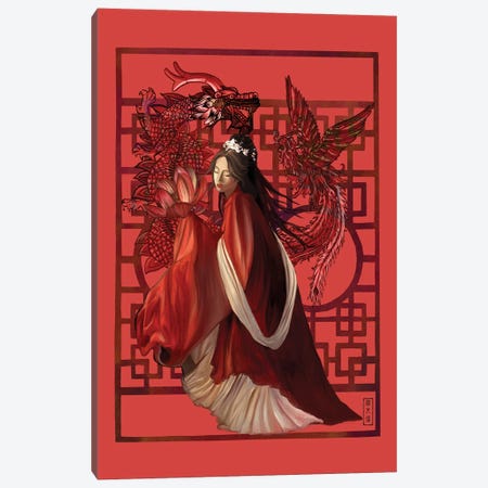 The Lady In Red Canvas Print #AYV23} by Anthony Van Lam Canvas Wall Art