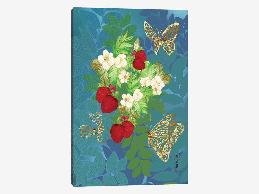 Butterflies And Dragonfly by Anthony Van Lam 1-piece Canvas Artwork