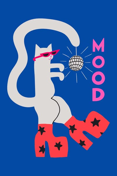 Dopamine Decor: Mood Cat by Aley Wild