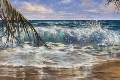 Seaglazed Shores by Alesia Yeremeyeva framed wall art