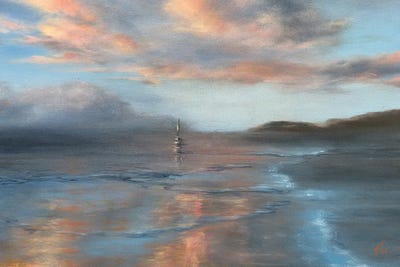 Hazy Bay by Alesia Yeremeyeva framed wall art