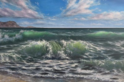 Roaring Emeralds by Alesia Yeremeyeva framed wall art