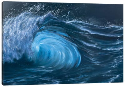 Hypnosis Of The Ocean Canvas Art Print - Blue Art