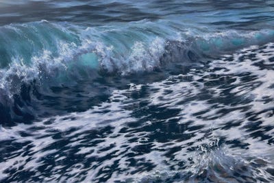 Turquoise Crevice by Alesia Yeremeyeva canvas print