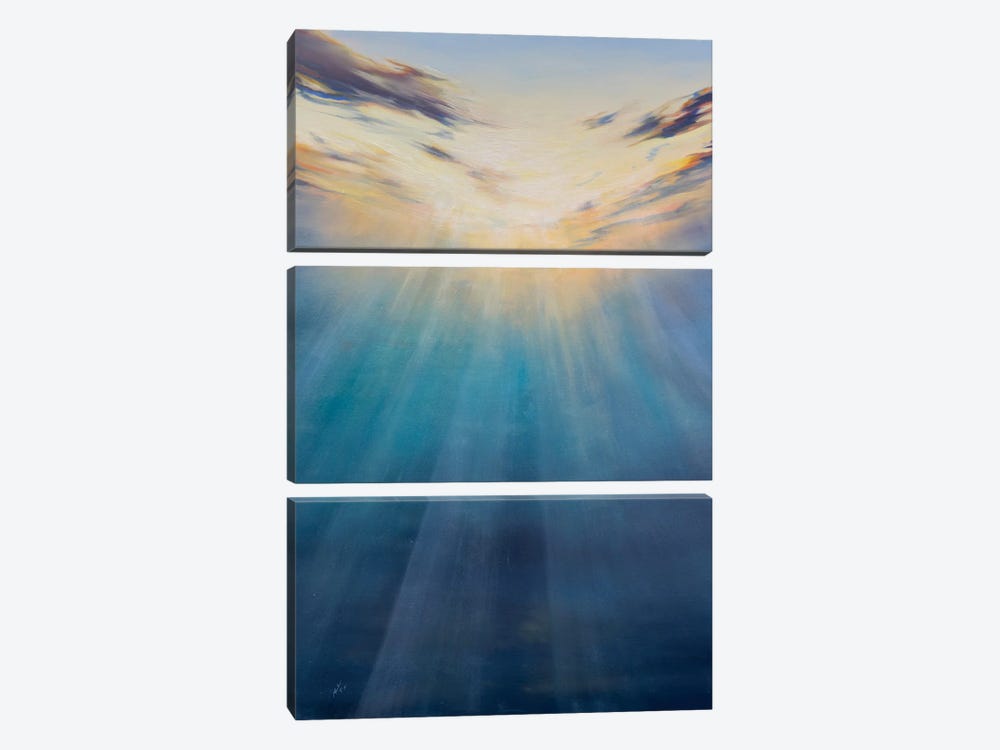 Underwater Sunset by Alesia Yeremeyeva 3-piece Canvas Art Print