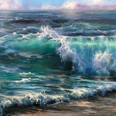 An Ocean's Blessing by Alesia Yeremeyeva framed wall art