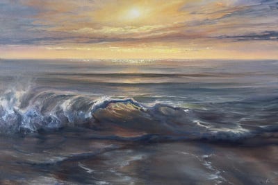 Glimmering Horizon by Alesia Yeremeyeva framed wall art