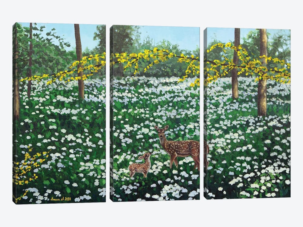 Forest Meadow by Agnieszka Turek 3-piece Canvas Art Print