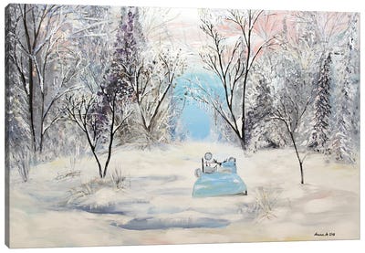 Frosty Dream Canvas Art Print - Sleeping & Napping Art