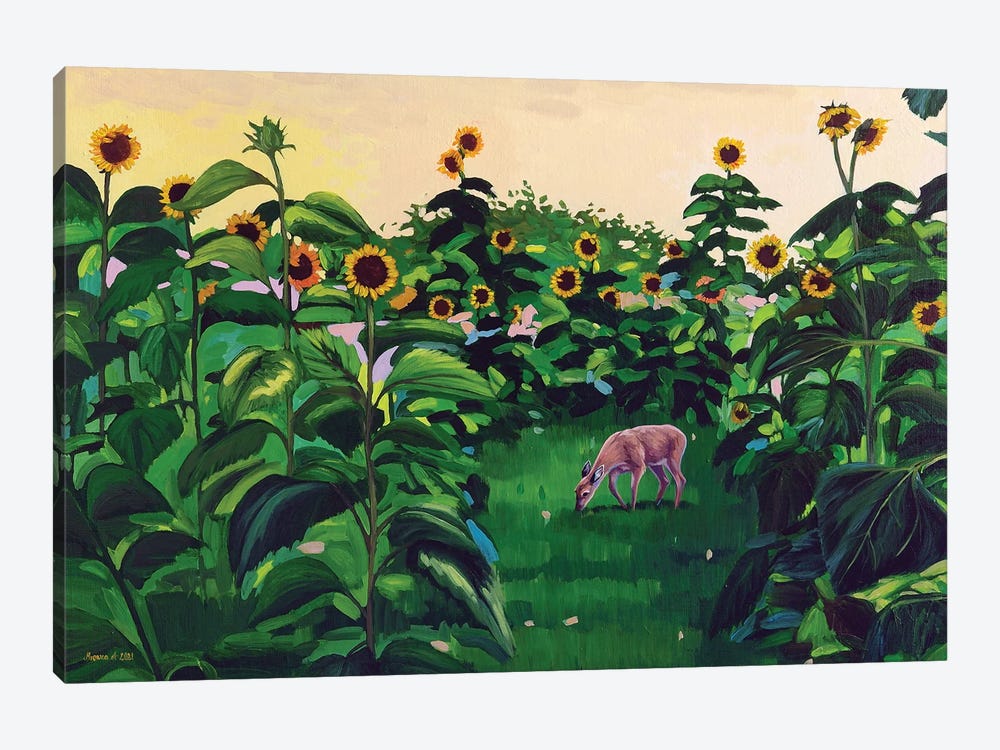 Sunflowers II by Agnieszka Turek 1-piece Canvas Wall Art