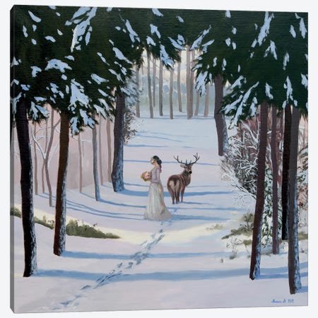 Winter Meeting Canvas Print #AZA26} by Agnieszka Turek Canvas Art
