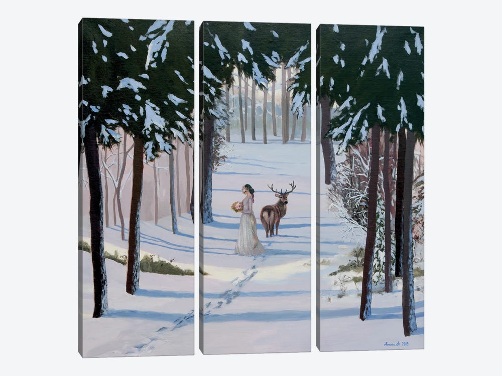 Winter Meeting by Agnieszka Turek 3-piece Canvas Art