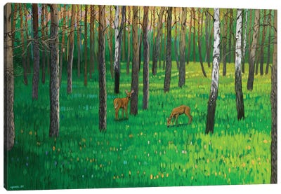 Spring Forest VI Canvas Art Print - Green Art