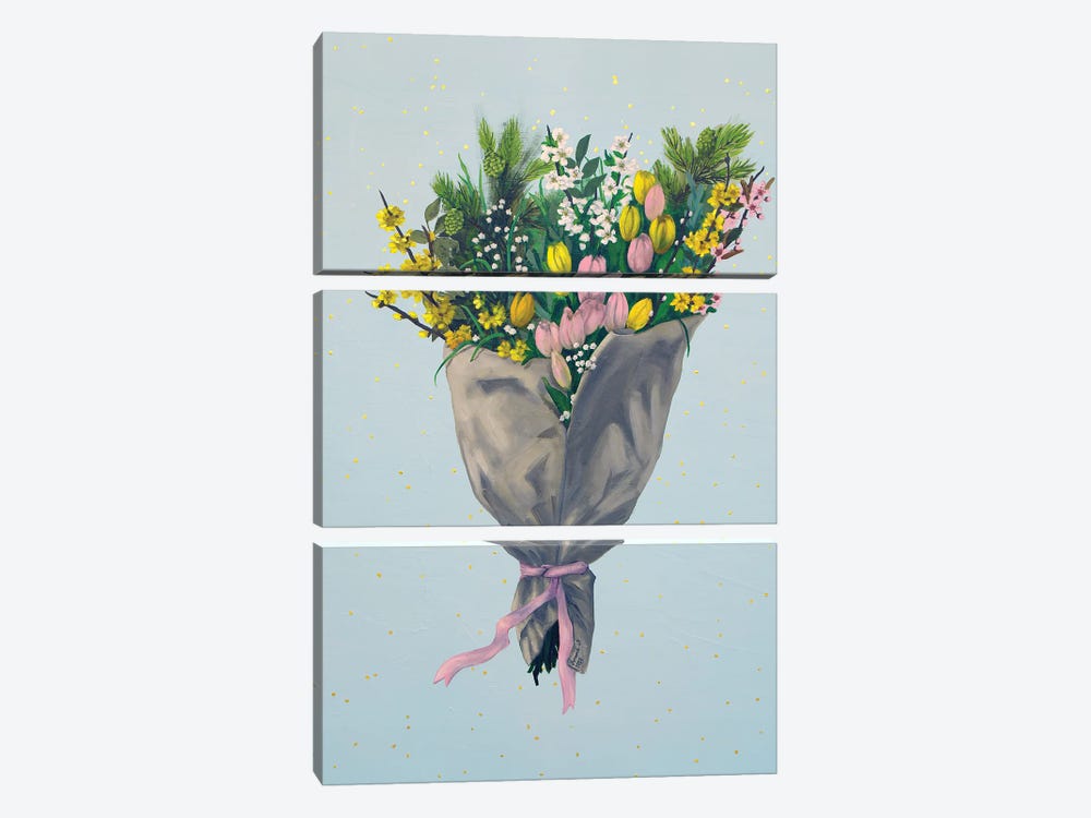 Flowers For Someone Special II by Agnieszka Turek 3-piece Canvas Wall Art