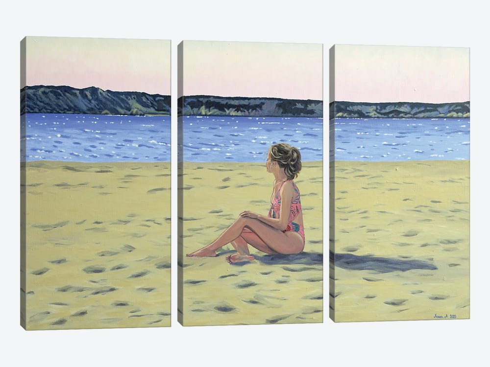Pink Sunset by Agnieszka Turek 3-piece Canvas Art Print