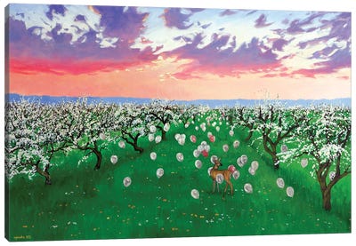 Spring Orchard Canvas Art Print - Magical Realism