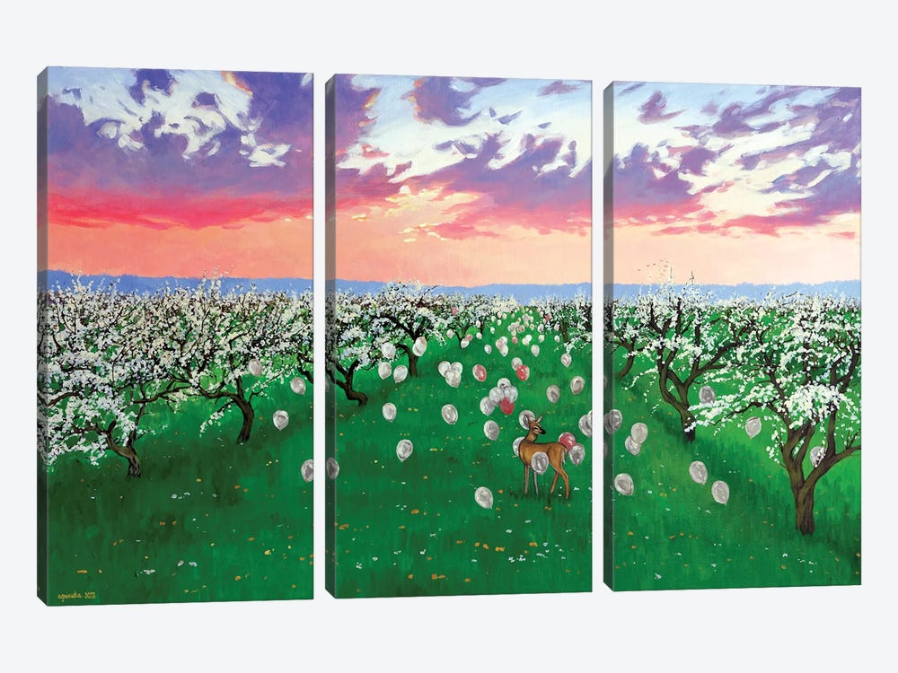 Spring Orchard by Agnieszka Turek 3-piece Canvas Print