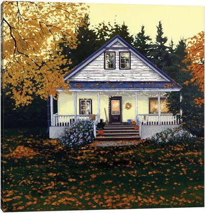 Autumn House II Canvas Art Print - Thanksgiving Art