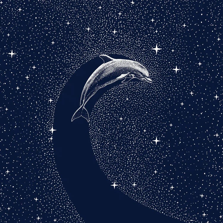 Starry Dolphin by Aliriza Cakir wall art