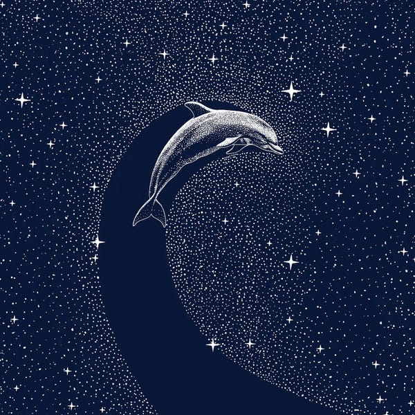 Dolphins: Starry Dolphin by Aliriza Cakir