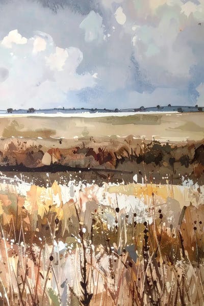 Alonza Saunders: Peaceful Meadow I by Alonza Saunders