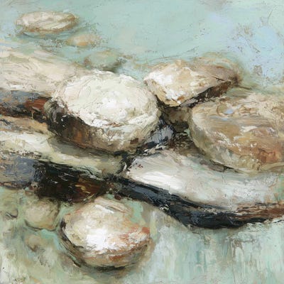 Alonza Saunders - Canvas Prints: River Stones II by Alonza Saunders