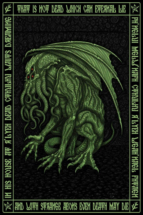 Horror Of Cthulhu by Azhmodai wall art