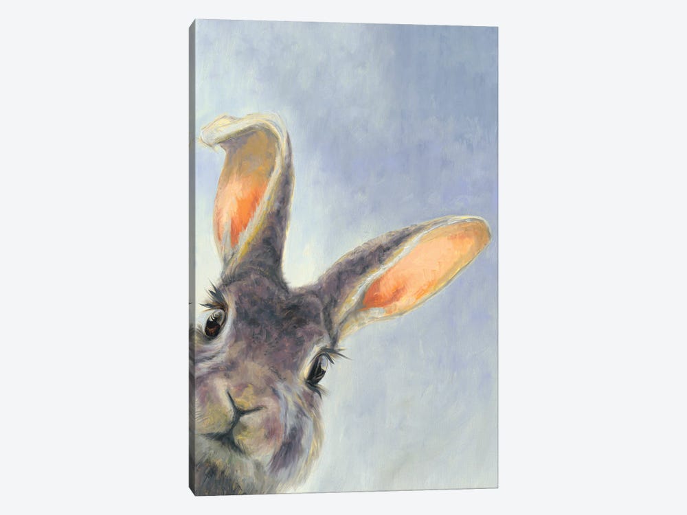 Chaos Bunny Portrait II by Aliza and Her Monsters 1-piece Canvas Print