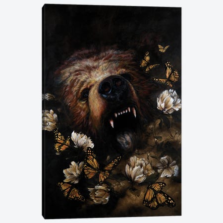 Riot Of Flowers Magnolias Canvas Print #AZM43} by Aliza and Her Monsters Canvas Art Print
