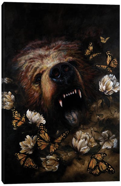Riot Of Flowers Magnolias Canvas Art Print - Brown Bear Art