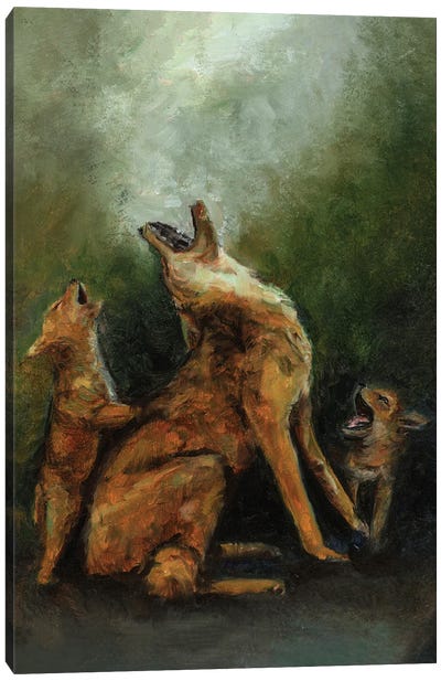 The Calling Canvas Art Print - Wolf Art