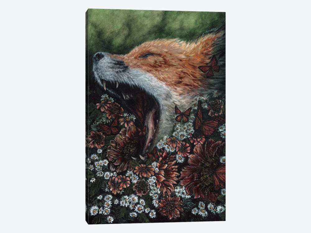 The Riot Of Flowers Is Incessant by Aliza and Her Monsters 1-piece Canvas Print