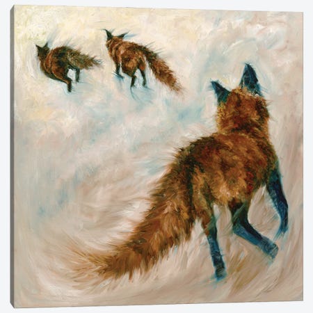 Runaway Foxes II Canvas Print #AZM63} by Aliza and Her Monsters Canvas Print