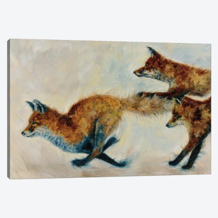 Runaway Foxes V Canvas Print #AZM65} by Aliza and Her Monsters Canvas Artwork