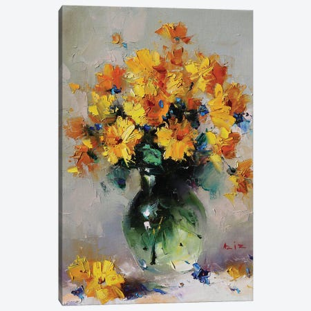 Yellow Bouquet Canvas Print #AZS10} by Aziz Sulaimanov Canvas Art