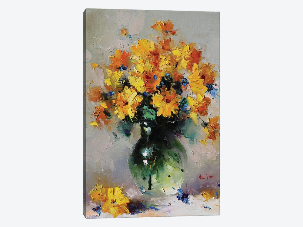 Yellow Bouquet by Aziz Sulaimanov 1-piece Canvas Art Print