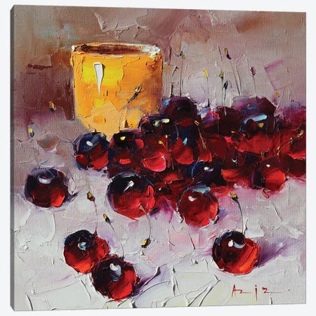 Cherries Canvas Print #AZS11} by Aziz Sulaimanov Canvas Art