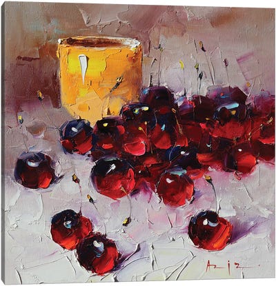 Cherries Canvas Art Print - Aziz Sulaimanov