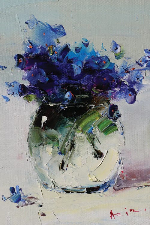 Blue Bouquet In A Glass