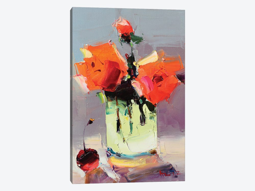 Fiery Roses by Aziz Sulaimanov 1-piece Canvas Art