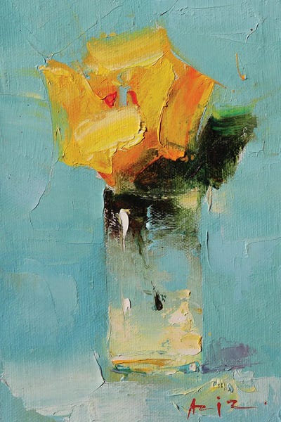 Yellow Rose by Aziz Sulaimanov art print